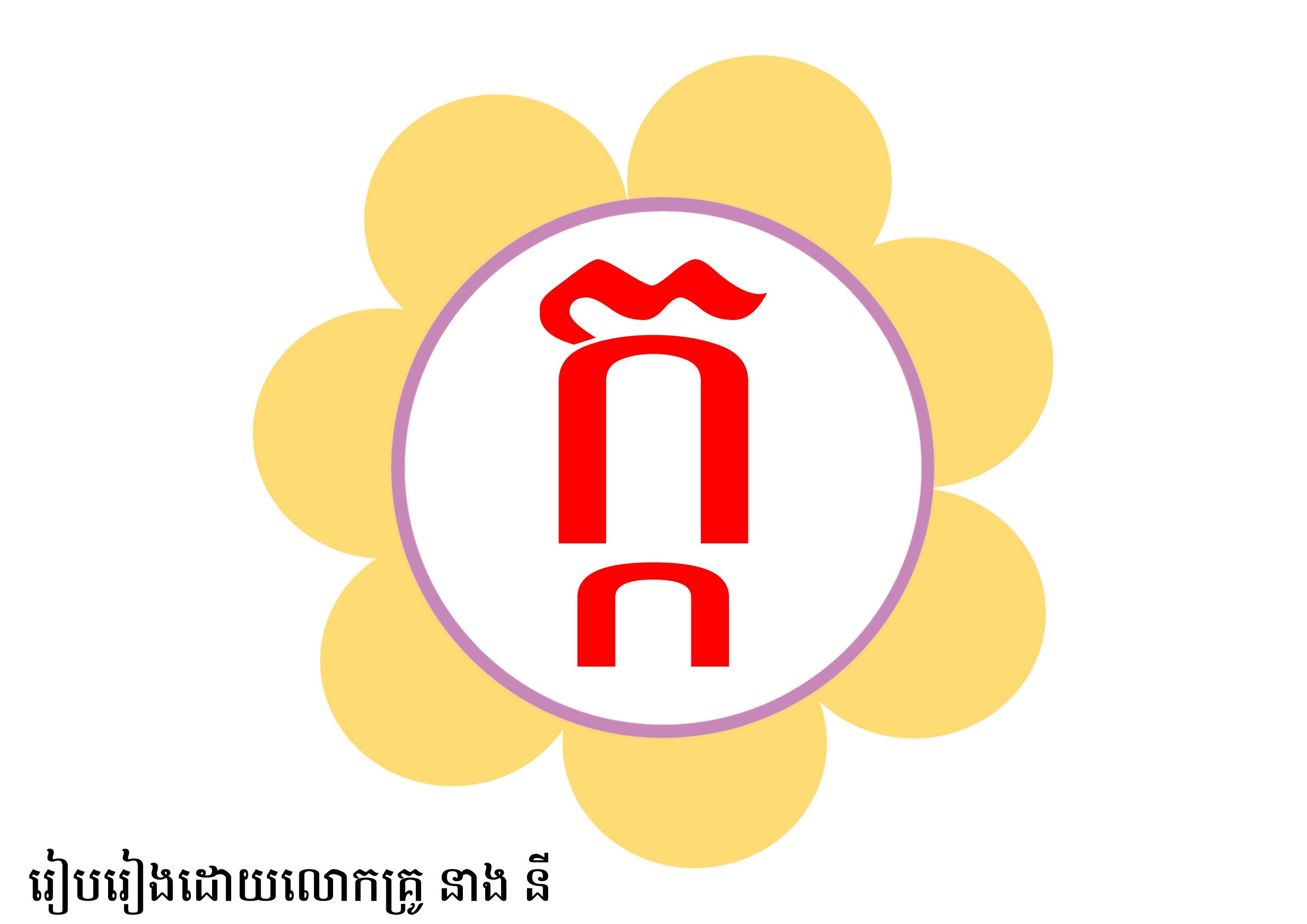 ព្យញ្ជនៈ៣៣តួ ក្នុងរូបផ្កា